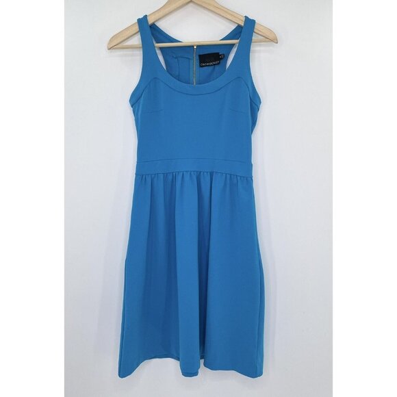 Cynthia Rowley Women’s Aqua Blue Zip Back Nylon Blend Sleeveless Dress Size XS‎ - Picture 1 of 10